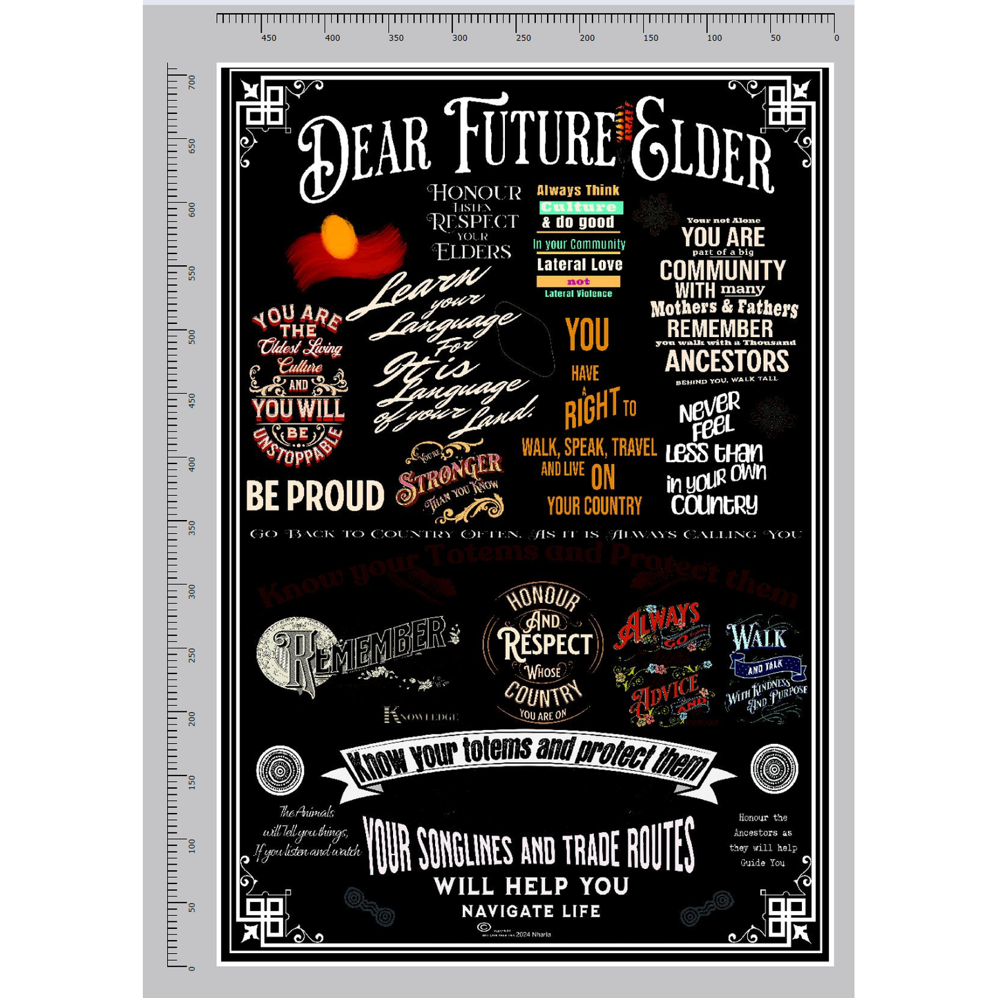 Dear Future Elder Wall Decal / Print