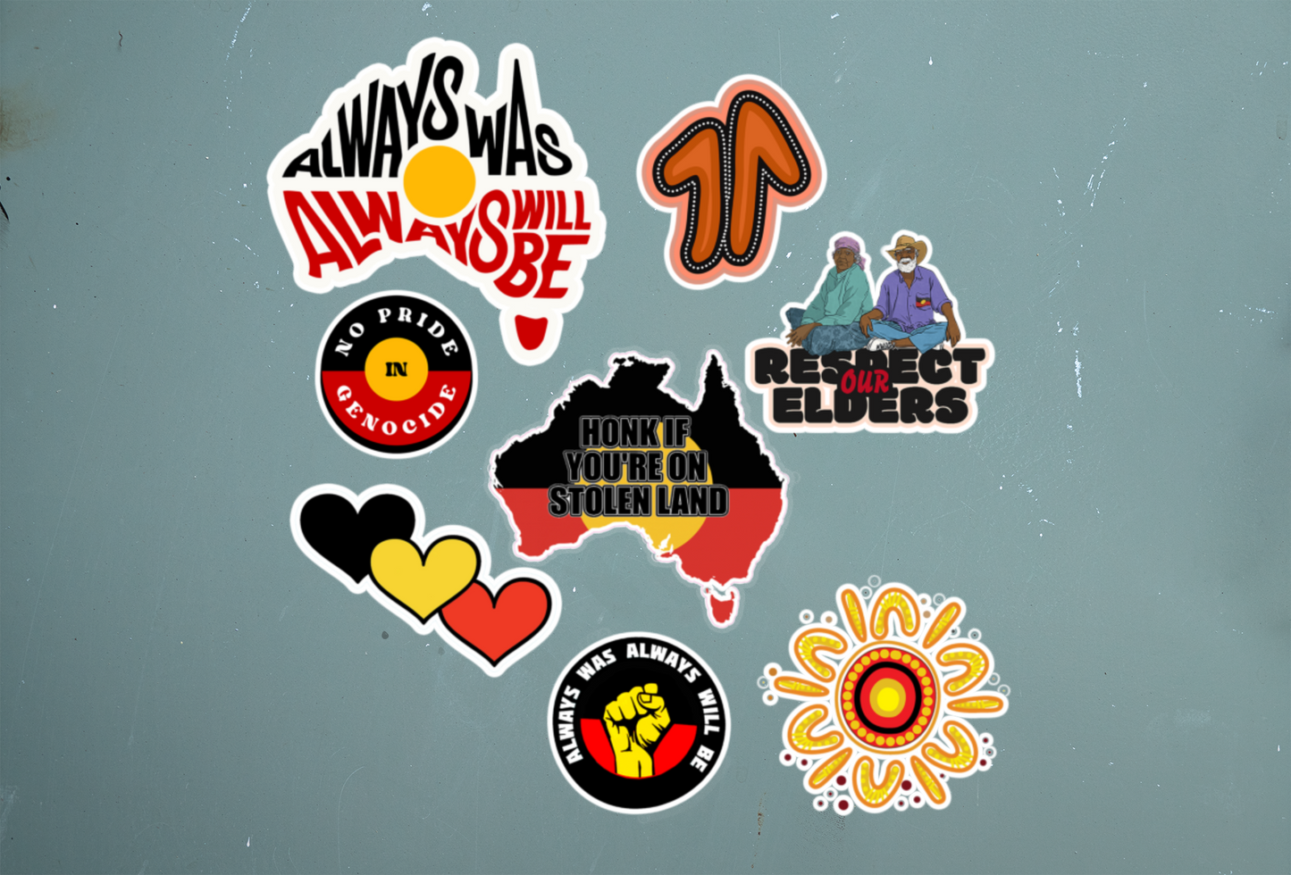Aboriginal Sticker pack of 8