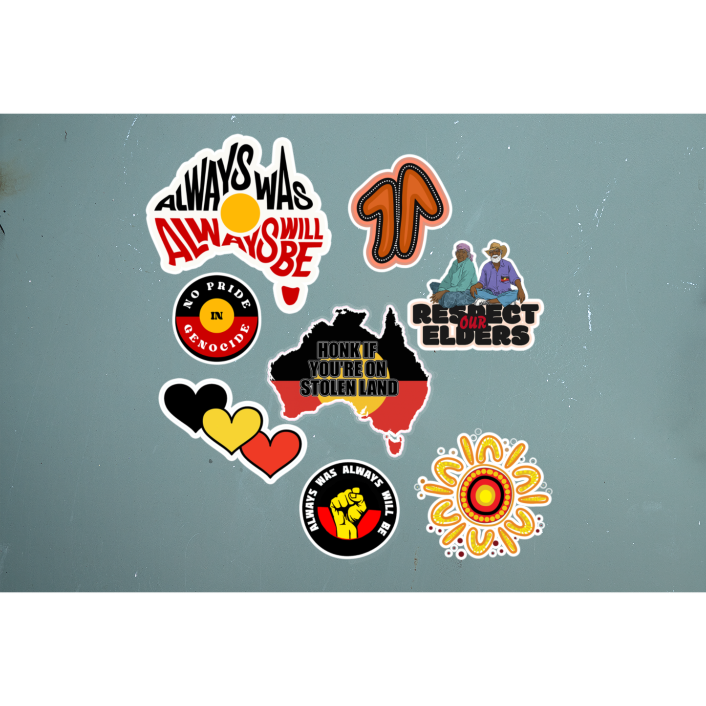 Aboriginal Sticker pack of 8