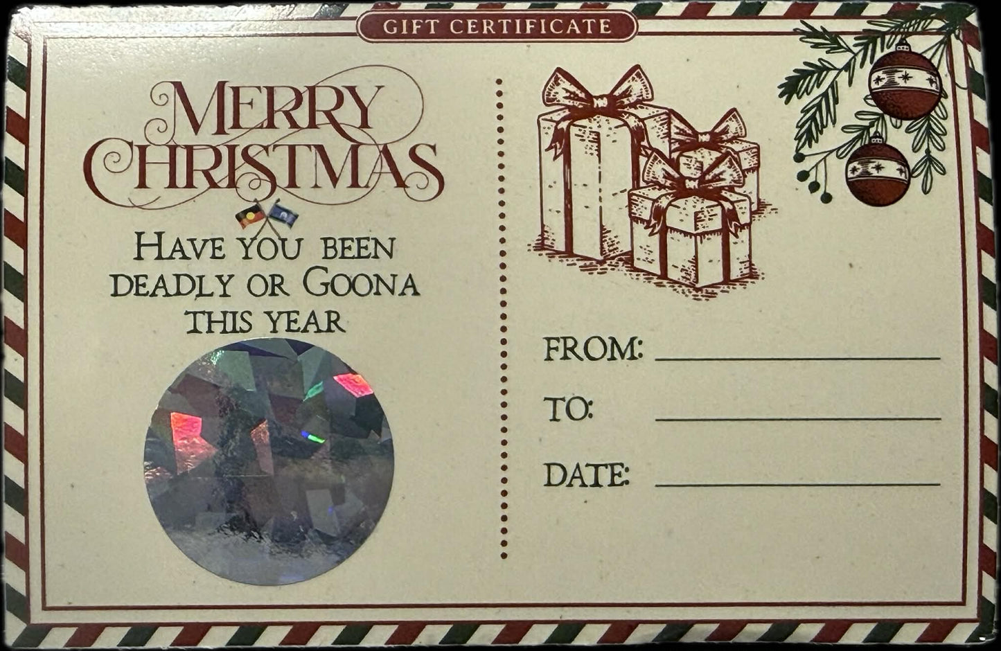 Deadly or Goona Christmas Scratchie Gift Cards (10-Pack)