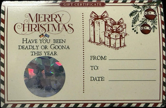 Deadly or Goona Christmas Scratchie Gift Cards (10-Pack)