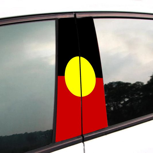 Car B pillar graphic vinyl wrap- Aboriginal flag